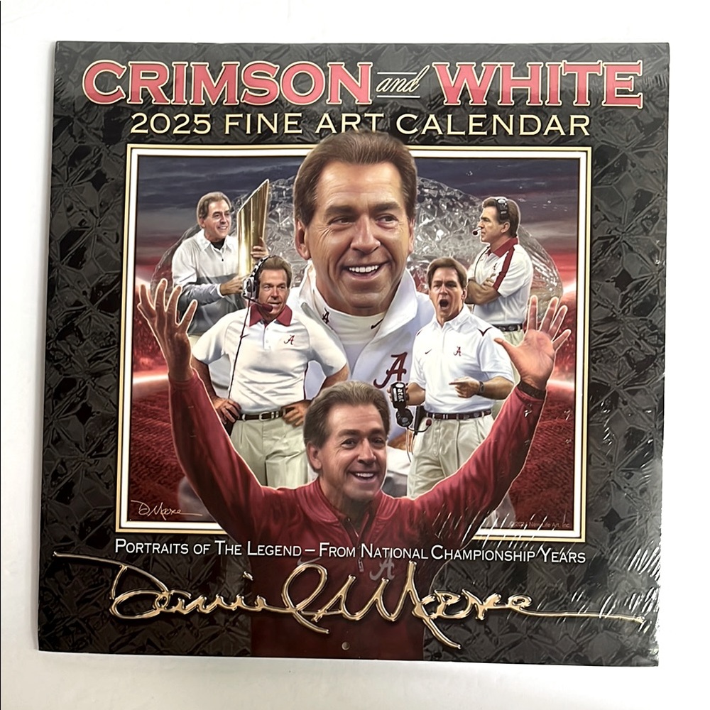 Crimson and White 2025 Fine Art Calendar Nick Saban